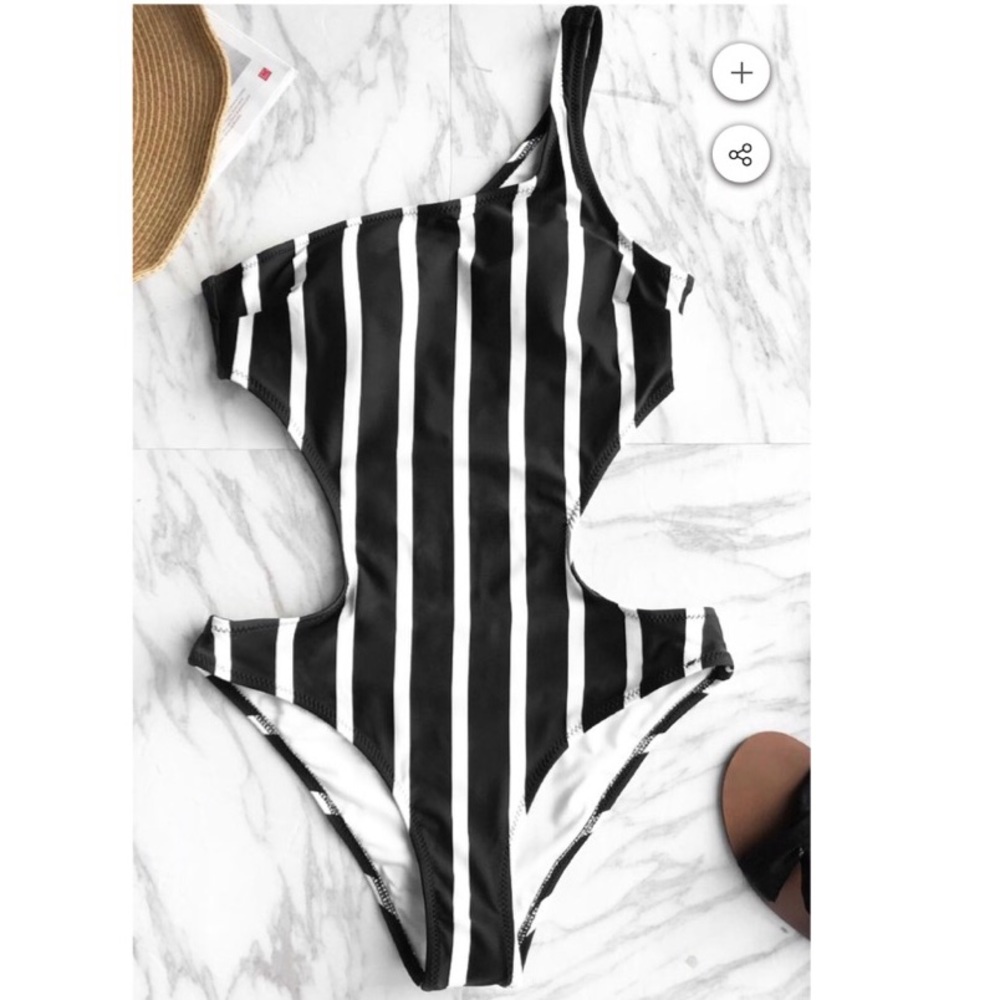 Black & White Cutout One Piece